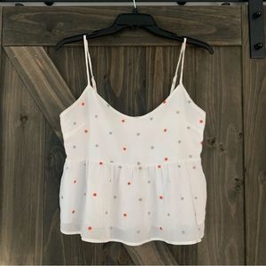 Lush Multi-Dot Peplum Blouse